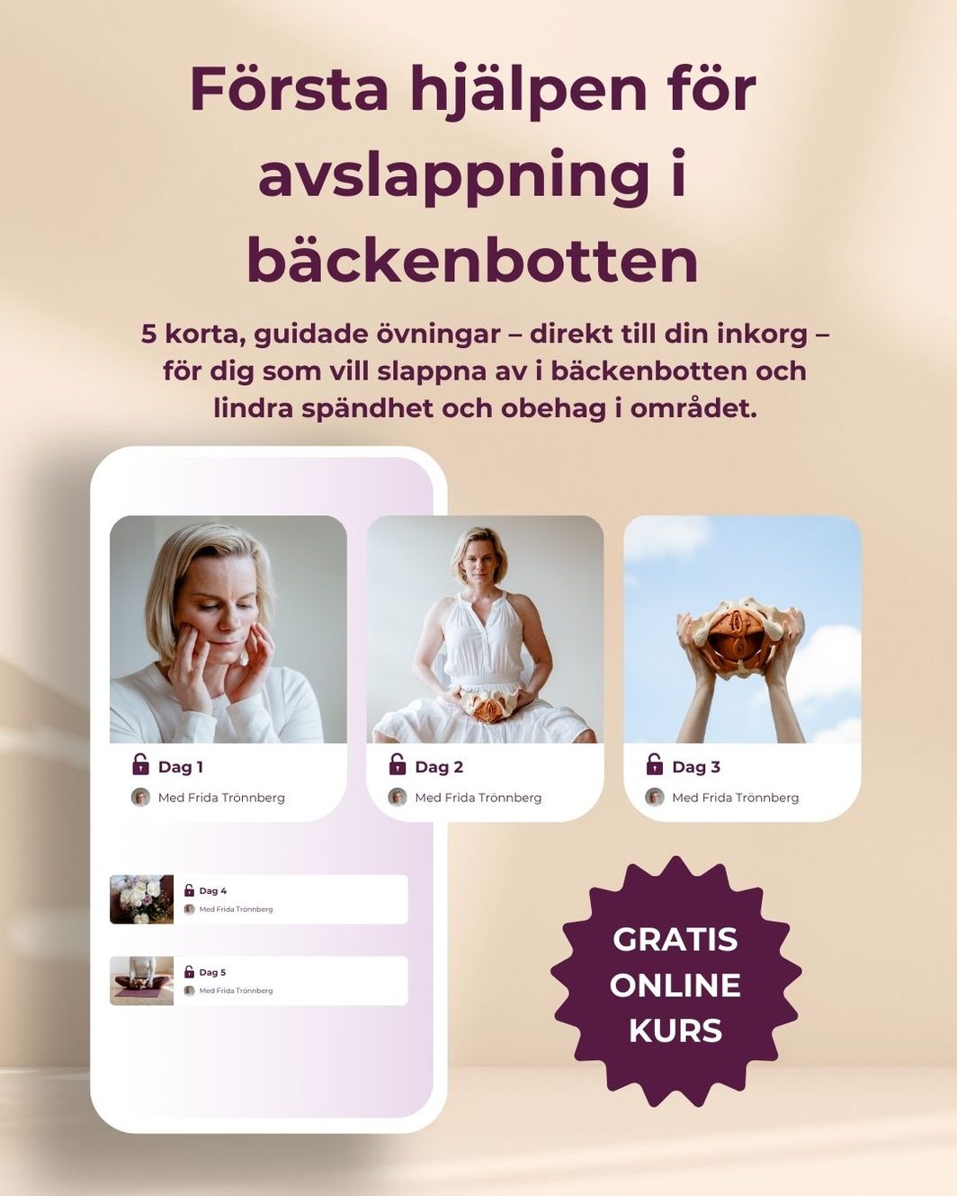 Första hjälpen för avslappning i bäckenbotten